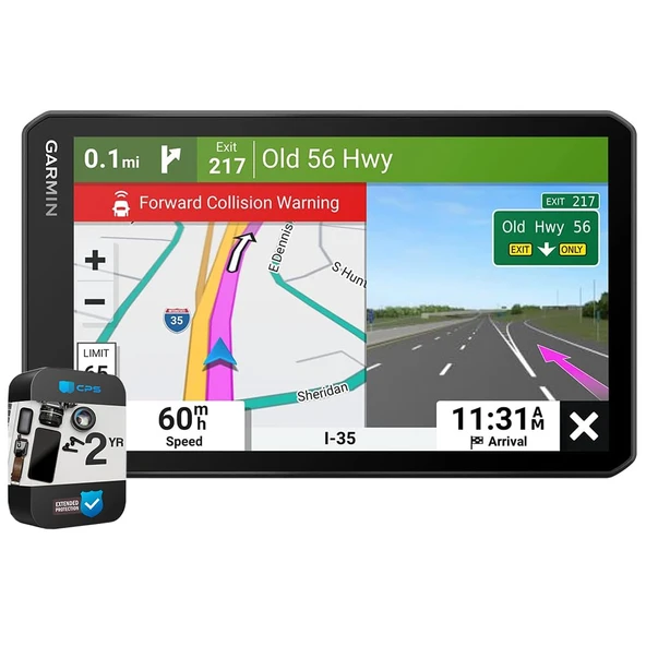 Garmin 010-02727-00 dezlCam OTR710 Easy-to-Read 7inch GPS Truck Navigator built-in Dash Cam Sche with 2 YR CPS Advancedd Protection Pack ürün görseli 1