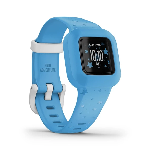 Garmin vivofit jr. 3 - 4 yaş ve üzeri çocuklar için su geçirmez dijital aktivite takip cihazı, adımsayar, büyük 1,4 cm ekran, acil durum bağlantısı, 1 yıla kadar pil ömrü, macera dünyası ve test ürün görseli 1