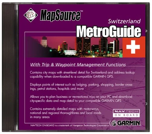 Garmin MetroGuide CD ROM (Switzerland) ürün görseli 1