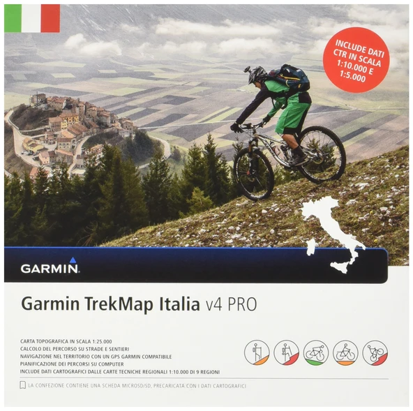 Garmin Trekmap İtalya v4 PRO - Topografik vektör haritası ürün görseli 1