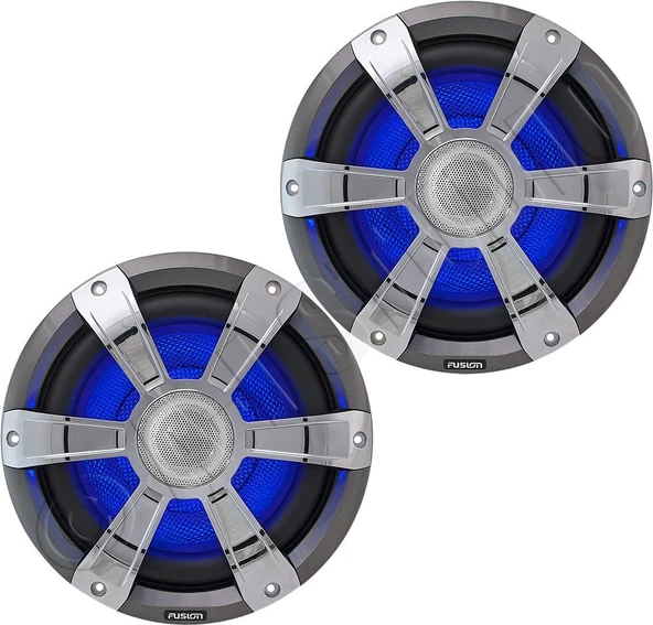 Garmin 010-01428-01 Fusion Entertainment Signature 230W Co aksiyel Sports Marine Speaker with LED, Chrome, 6.5" Pair ürün görseli 1