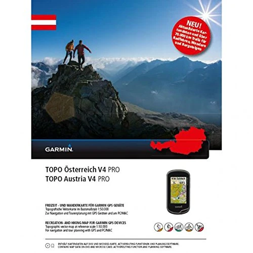 Garmin topografik vektör haritası Topo Avusturya V4 Pro, 010-11289-02 ürün görseli 1