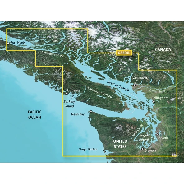 Garmin VCA500L – Puget Sound to Port Hardy - SD Card ürün görseli 1