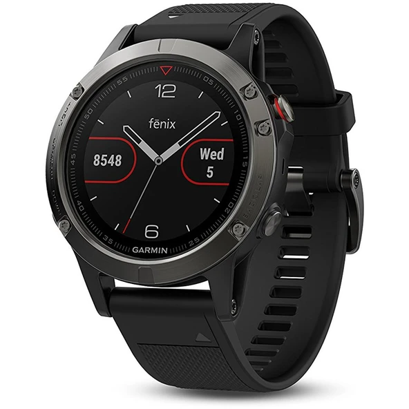 Garmin fhinonix 5, Premium ve Rugged Multisport GPS Smartwatch, Slate Gray/Black Band, 47 MM ürün görseli 1