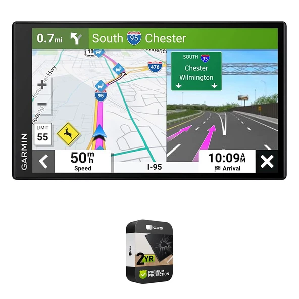 Garmin 010-02470-00 DriveSmart 76 7" Car GPS Navigator | Resmi ABD Ortak Modeli | Grafik ile Premium 2YR CPS Geliştirilmiş Koruma Paketi ürün görseli 1