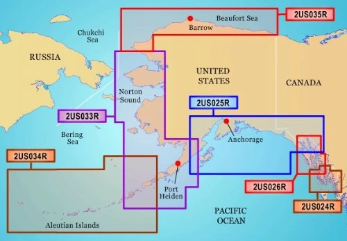 Garmin BlueChart g2 Anchorage to Juneau Saltwater Map için ürün görseli 1