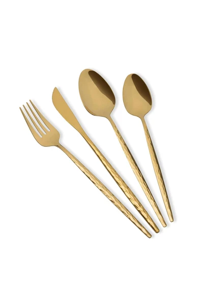 The Mia Shiny Çatal Kaşık Bıçak Takımı Gold 24 Parça CKB0266 ürün görseli 1