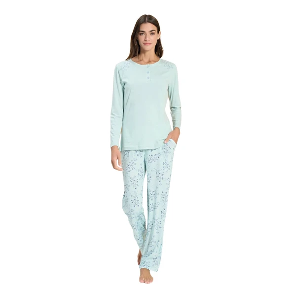 Over Sleep 3316 Kadın Modal Yazlık Pijama Takım (M-L-XL-2XL) ürün görseli 1