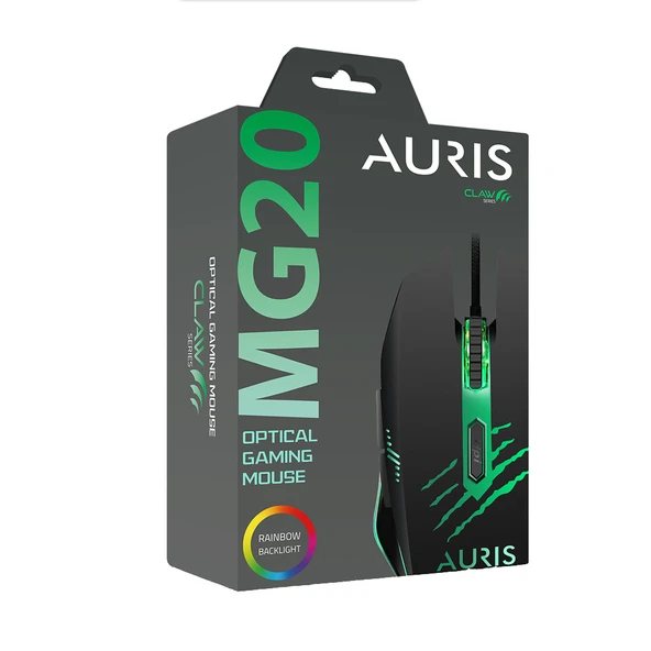 Auris MG20 RGB Optik Gaming Kablolu Mouse - Resim 3