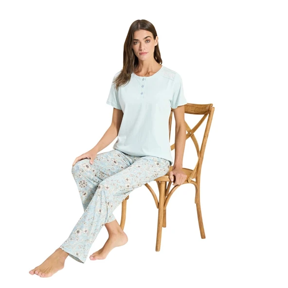Over Sleep 3334 Kadın Büyük Beden Modal Yazlık Takım (L-XL-2XL-3XL) ürün görseli 1
