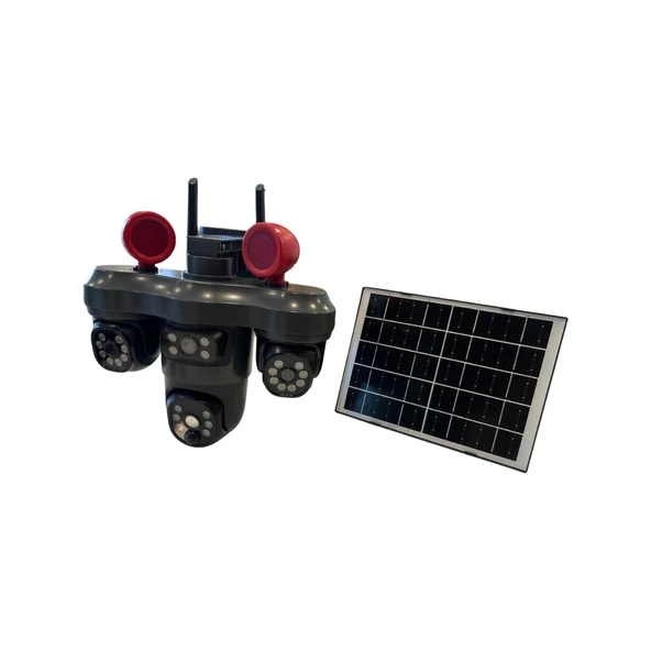 RX55G 9mp Dual Lens 355° Hareketli Akıllı Renkli Gece Görüş 3 Kameralı Çift Yönlü Sesli Görüşme Akıllı Kamera Alarm ürün görseli 1