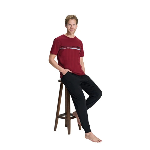 Over Sleep 2332 Erkek Likralı Süprem Yazlık Takım (S-M-L-XL) ürün görseli 1
