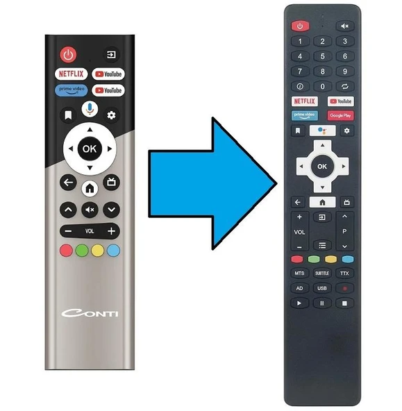 Contı ile uyumlu Google Tv Kumanda-Ses Özellikli ürün görseli 1