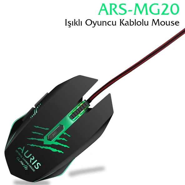 Auris MG20 RGB Optik Gaming Kablolu Mouse - Resim 2