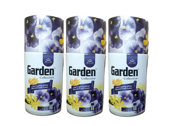 Garden Oda Kokusu Otomatik Oda Sprey Parfüm Menekşe Tropik Çiçek Bahar Esintisi 260 ml x 3 Adet ürün görseli 1