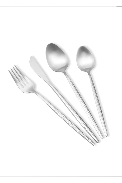 The Mia Shiny Çatal Kaşık Bıçak Takımı Gümüş 24 Parça CKB0264 ürün görseli 1