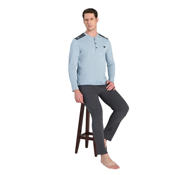 Over Sleep 2306 Erkek Süprem Yazlık Pijama Takım (M-L-XL-2XL) ürün görseli 1