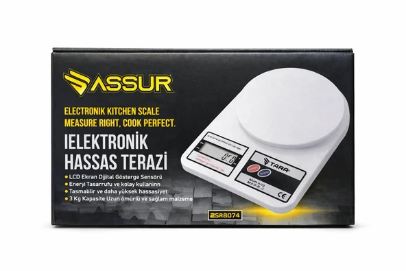 Lcd Ekranlı Dijital Hassas Mutfak Tartısı Elektronik Terazi 10 Kg ürün görseli 1