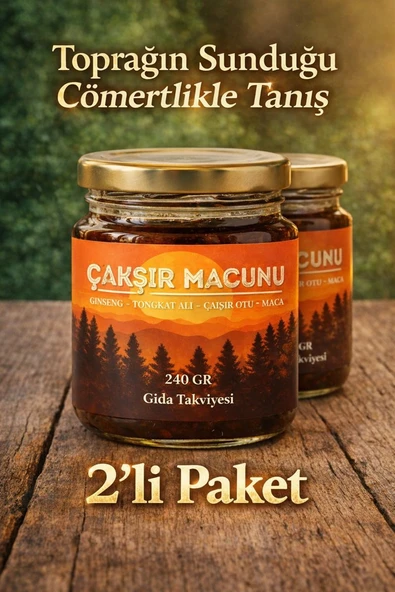 Çakşır Macunu, Panax, Çakşır Otu Bal Bitkisel Karışım Güç Kuvvet Macun 240gr 2'li Paket ürün görseli 1