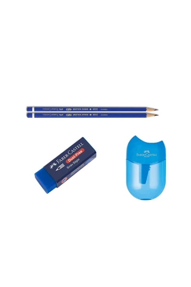 Faber Castell Sınav Kalemi Seti ( 2 Adet Kalem, Silgi Ve Kalemtraş) ürün görseli 1