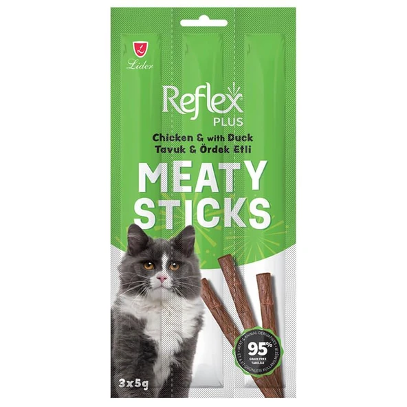 Reflex Plus Tavuk ve Ördekli Sticks Kedi Ödül Maması 5 Gr 3 Lü ürün görseli 1