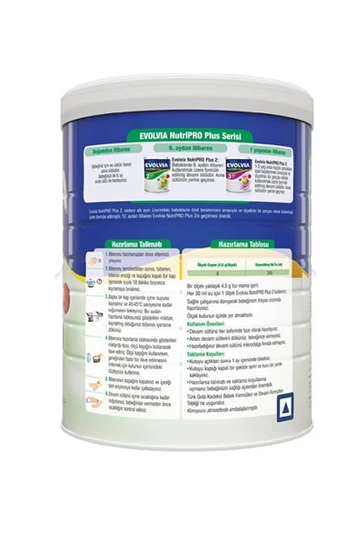 Evolvia Nutripro Plus 2 Devam Sütü 800 gr - Resim 3