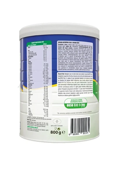 Evolvia Nutripro Plus 2 Devam Sütü 800 gr - Resim 2