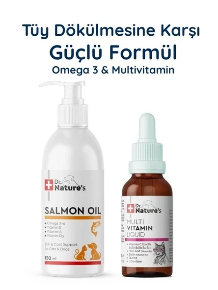 Kedi Multivitamin + Somon Yağı Omega 3 Seti – Günlük Vitamin ve Tüy Sağlığı Destek Paketi ürün görseli 1