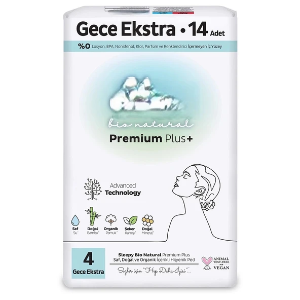 Premium Plus Gece Ekstra Ped 14 Adet ürün görseli 1