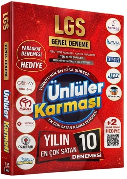 8. Sınıf LGS Ünlüler Karması 10 lu Deneme Ünlüler Karması ürün görseli 1