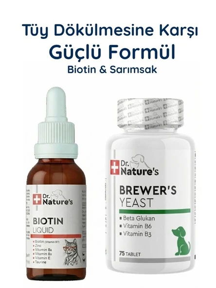 Kedi Biotin Damla + Brewers Yeast Seti – Deri ve Tüy Sağlığı Destek Paketi ürün görseli 1