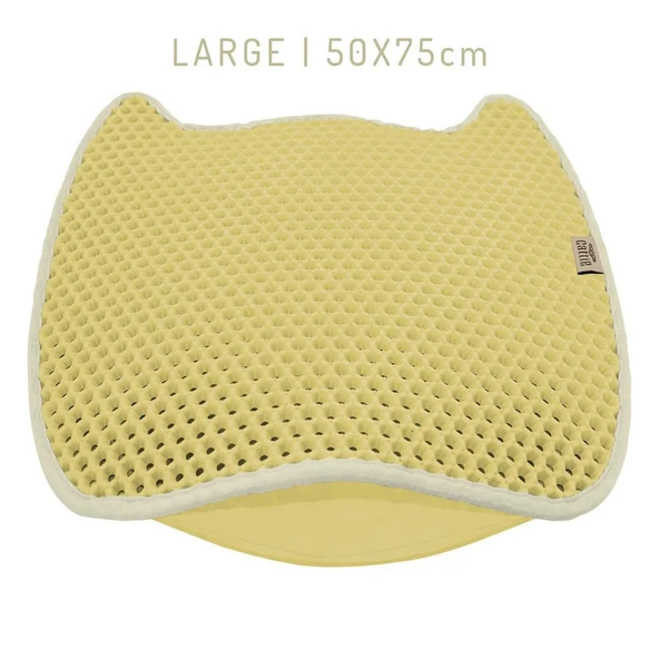 Cattie Taraklı Model Kum Toplayıcı Fonksiyonel Kedi Paspası Beige - Kedi Model L Boy 50X75CM ürün görseli 1