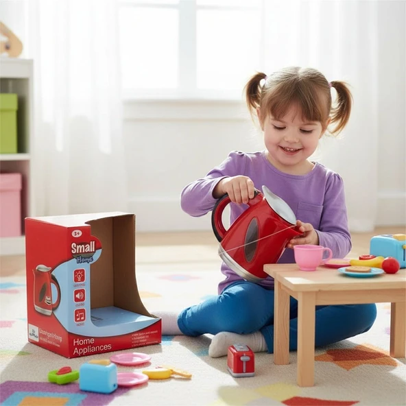 Işıklı ve Sesli Kettle Gerçekçi Evcilik Deneyimi! - Resim 4