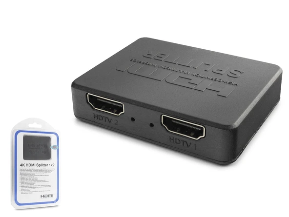 Hdmi Splitter 4K 1 In 2 Out + Usb Güç Kablosu - Siyah HDX1371 ürün görseli 1