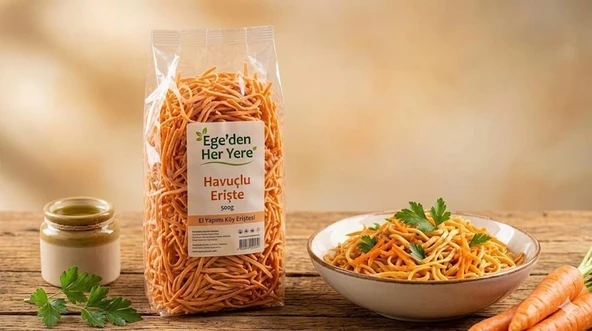 Havuçlu Erişte (Köy Makarnası) 500 GR. ürün görseli 1
