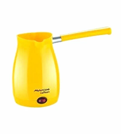 AWOX CAFFEEN  SARI  ELEKTRİKLİ CEZVE  TÜRK KAHVESİ  MAKİNESİ  PLASTİK   ÇİFT AĞIZ   0.4LT - 5 FİNCAN   1000W (5433) ürün görseli 1