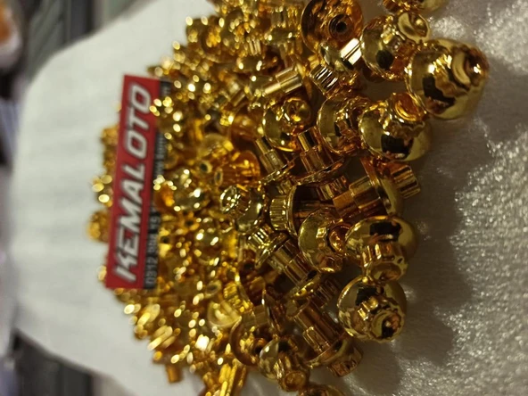BBS Gold Jant Boncuğu Vida Sarı Perçin Civata 120 Adet ürün görseli 1