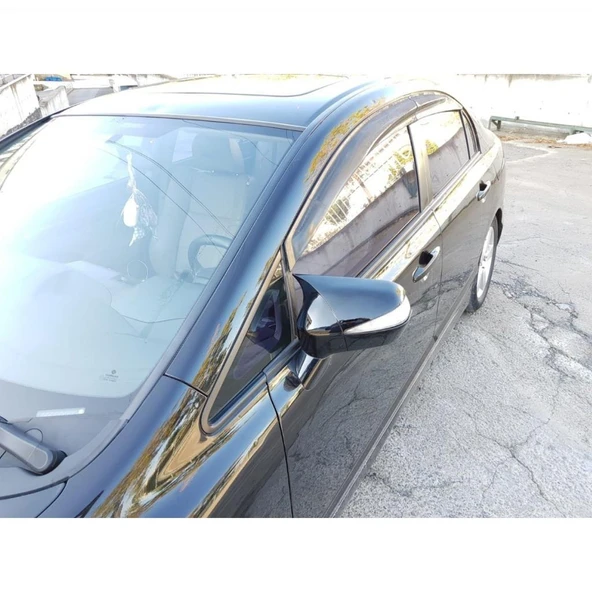 Honda Civic FD6 Batman Yarasa Ayna Kapağı 2006 - 2011 Piano Black ürün görseli 1