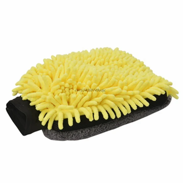 Mikrofiber Araba Yıkama Eldiveni Yumuşak Çift Yönlü Temizlik Eldiveni - Resim 2