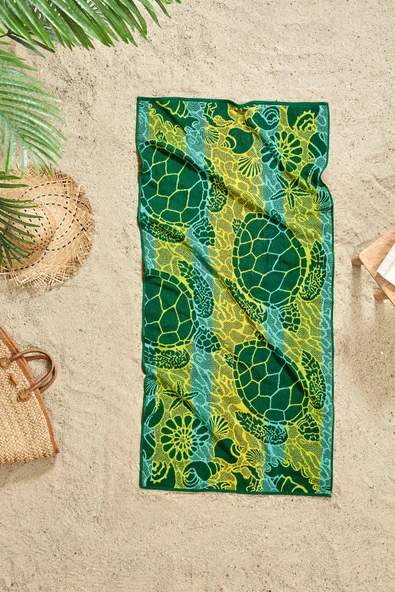 Özdilek Nice Plaj Havlusu (70x150)-Swimming Turtles ürün görseli 1