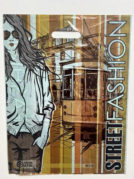 ŞeyliŞeyler Takviyeli Desenli Poşet No:4 40X50 cm (100 Adet) ürün görseli 1