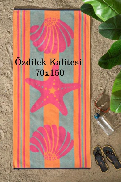 Özdilek Nice Plaj Havlusu (70x150)-Pink Shell - Resim 2