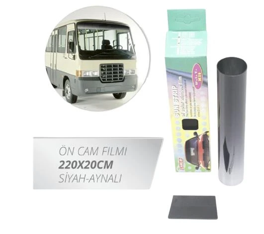 Ön Cam Güneşlik Filmi  220x20cm Siyah-Aynalı ürün görseli 1