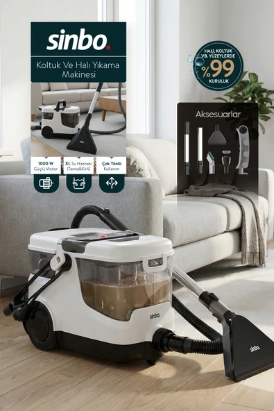 Sinbo Koltuk, Halı Yıkama ve Leke Çıkartma Makinesi 18Kpa - SCC-7609 ürün görseli 1