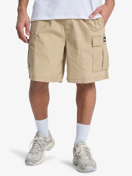 Quiksilver Taxer Cargo Erkek Bej Elastik Belli Kargo Şort Eqyws03792 ürün görseli 1