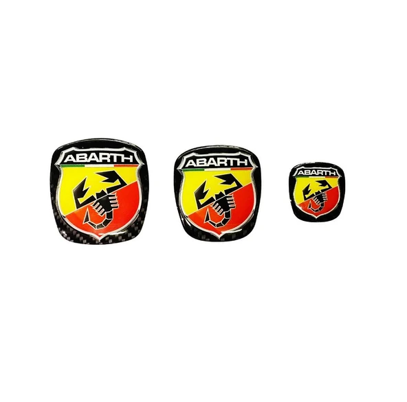 Punto Evo Abarth Logo Rozet Ön Arka Direksiyon Set ürün görseli 1