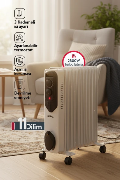 Sinbo Sfh-6938 11 Dilim Yağlı Radyatör 2500 W ürün görseli 1