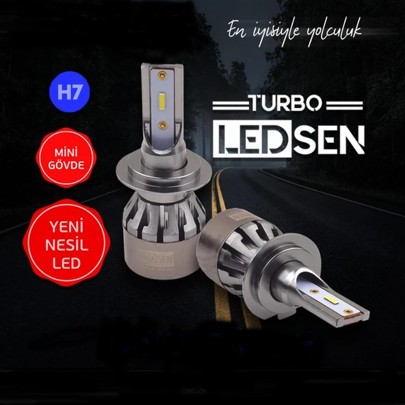 Ledsen H7 LED Xenon Turbo Serisi 12V Mini Gövde Yeni Nesil LED ürün görseli 1