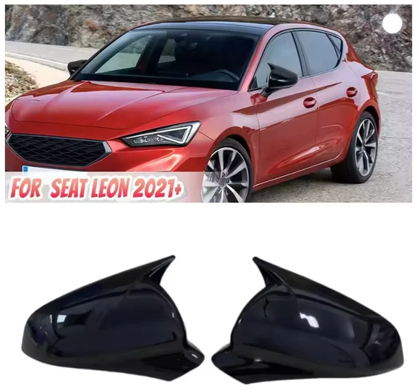 Seat Leon MK4 Cupra FR ST 2021 - 2025  Yarasa Ayna Kapağı Parlak Siyah ürün görseli 1