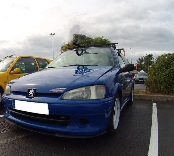 Peugeot 106 uyumlu ÇUPRA Ön Tampon Lipi Cupra Lip 3 Parça Parlak Siyah ürün görseli 1
